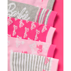 Barbie Calf Socks Set of 5 (Girls Multicoloured) - 6-8.5 UK Child