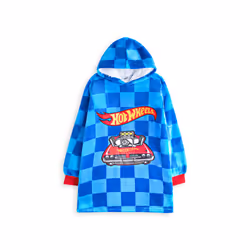 Hot Wheels Blanket Hoodie (Boys Blue) - 6-8 Years