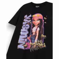 Bratz Short Sleeved T-Shirt (Womens Black) - X-Large