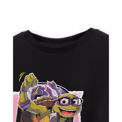 Teenage Mutant Ninja Turtles Short Sleeved T-Shirt (Boys Black) - 11-12 Years