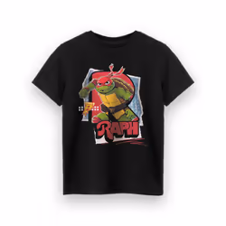 Teenage Mutant Ninja Turtles Short Sleeved T-Shirt (Boys Black) - 13-14 Years