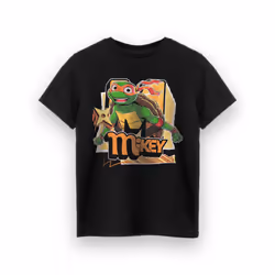 Teenage Mutant Ninja Turtles Short Sleeved T-Shirt (Boys Black) - 7-8 Years