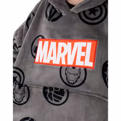 Marvel Blanket Hoodie (Mens Grey)