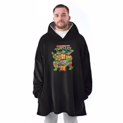Teenage Mutant Ninja Turtles Blanket Hoodie (Mens Black)