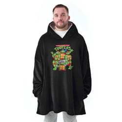Teenage Mutant Ninja Turtles Blanket Hoodie (Mens Black)