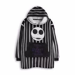 Disney The Nightmare Before Christmas Blanket Hoodie (Unisex Kids Black)