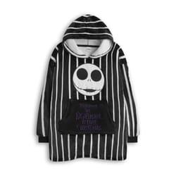 Disney The Nightmare Before Christmas Blanket Hoodie (Unisex Kids Black)