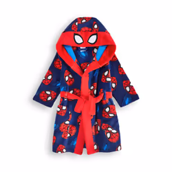 Marvel Hooded Bathrobe (Boys Red) - 7-8 Years