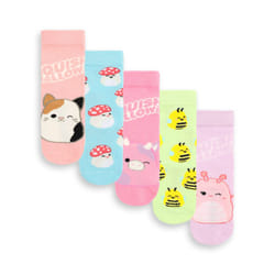 Squishmallows Calf Socks Set of 5 (Girls Multicoloured) - 12.5-3.5 UK Child