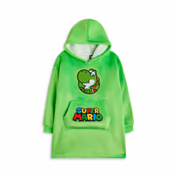 Nintendo Blanket Hoodie (Unisex Kids Green) - 9-13 Years