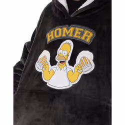 The Simpsons Blanket Hoodie (Mens Black)