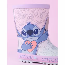 Disney Lilo & Stitch Wellington Boots without Handles (Girls Purple) - 2 UK Child