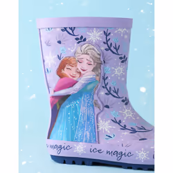 Disney Frozen Wellington Boots without Handles (Girls Purple) - 8 UK Child