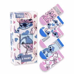 Disney Calf Socks Set of 5 (Girls Multicoloured) - 12.5-3.5 UK