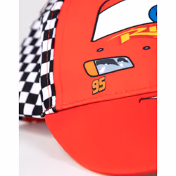 Disney Cars Adjustable Curved Peak Cap (Boys Red)