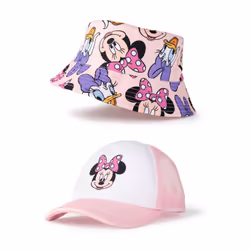 Disney Bucket Hat & Cap Set (Girls Pink)