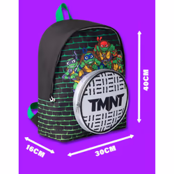 Teenage Mutant Ninja Turtles Backpack (Unisex Kids Black)