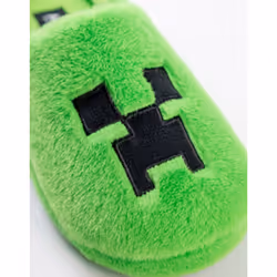 Minecraft Mule Slippers (Boys Green) - 11 UK Child