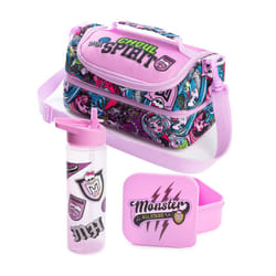 Monster High Lunch Bag Bottle and Snack Pot (Girls Purple)