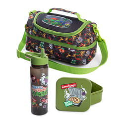 Teenage Mutant Ninja Turtles Lunch Bag, Lunch Box and Bottle Set (Boys Green)