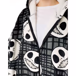Disney The Nightmare Before Christmas Zip Through Blanket Hoodie (Unisex Black)