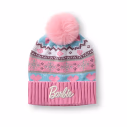 Barbie Beanie and Gloves Set (Girls Pink)