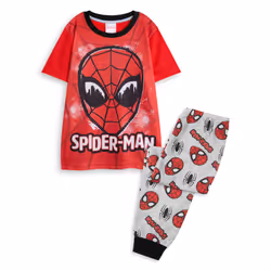 Marvel Short Sleeve Long Leg Pyjama Set (Boys Red) - 4-5 Years