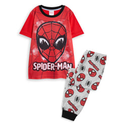 Marvel Short Sleeve Long Leg Pyjama Set (Boys Red) - 5-6 Years