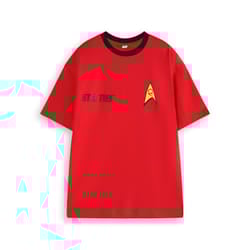 Star Trek Short Sleeved T-Shirt (Mens Red) - Large