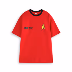Star Trek Short Sleeved T-Shirt (Mens Red) - XXX-Large