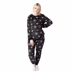 Disney Long Sleeve Long Leg Pyjama Set (Womens Black) - Small