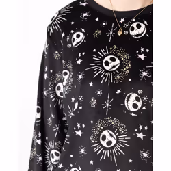 Disney Long Sleeve Long Leg Pyjama Set (Womens Black) - Small