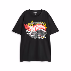 Hot Wheels Short Sleeve Long Leg Pyjama Set (Mens Black) - XX-Large