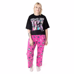 Monster High Short Sleeve Long Leg Pyjama Set (Womens Black) - XX-Large
