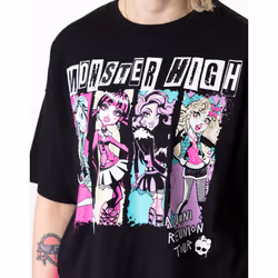 Monster High Short Sleeve Long Leg Pyjama Set (Womens Black) - XX-Large