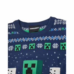 Minecraft Christmas Jumper (Boys Blue) - 7-8 Years