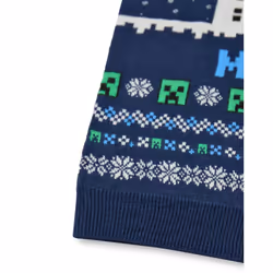 Minecraft Christmas Jumper (Boys Blue) - 7-8 Years
