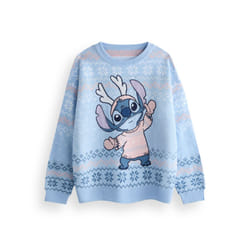 Disney Christmas Jumper (Womens Blue) - Medium