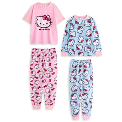 Hello Kitty Multi-Pack of 2 Long Leg Pyjama Set (Girls Multicoloured) - 7-8 Years