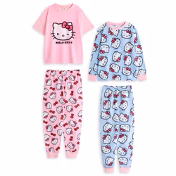 Hello Kitty Multi-Pack of 2 Long Leg Pyjama Set (Girls Multicoloured) - 11-12 Years