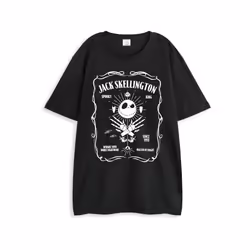 Disney The Nightmare Before Christmas Short Sleeve Long Leg Pyjama Set (Mens Black) - XX-Large