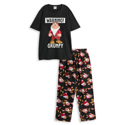 Disney Snow White & The Seven Dwarfs Short Sleeve Long Leg Pyjama Set (Mens Black) - Medium