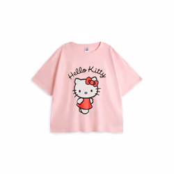 Hello Kitty Short Sleeve Long Leg Pyjama Set (Womens Pink) - Medium