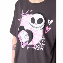 Disney The Nightmare Before Christmas Short Sleeve Long Leg Pyjama Set (Womens Multicoloured)