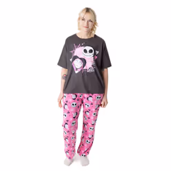 Disney The Nightmare Before Christmas Short Sleeve Long Leg Pyjama Set (Womens Multicoloured) - X-Large