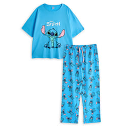Disney Short Sleeve Long Leg Pyjama Set (Womens Blue) - X-Large