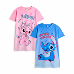 Disney Multi-Pack of 2 Short Sleeve Nightdress (Girls Multicoloured) - 5-6 Years