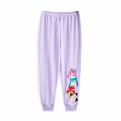 Squishmallows Multi-Pack of 2 Long Sleeve Long Leg Pyjama Set (Girls Purple) - 5-6 Years