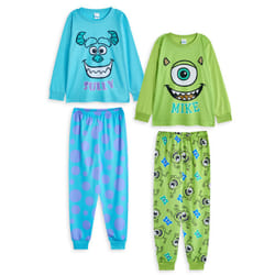 Disney Monster Inc Multi-Pack of 2 Long Sleeve Long Leg Pyjama Set (Boys Multicoloured) - 3-4 Years