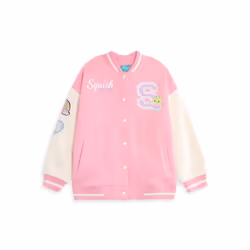 Squishmallows Bomber Jacket (Girls Pink) - 11-12 Years